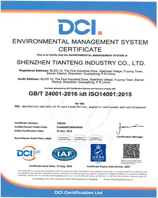 2024 ISO Quality Management System Certificate