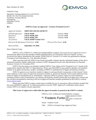 M100 EMV Report